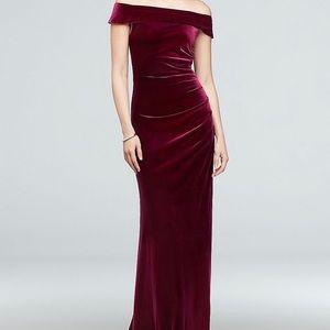 David’s Bridal Velvet bridesmaid’s dress